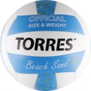 Мяч волейбол "TORRES" Beach Sand Blue. синт. кожа. ТПУ. маш. сш. р.5