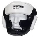 Шлем боксерский тренировочный TOP TEN Basic иск. кожа (Rexion) бело-черный (S/M)  4242-9