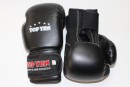 Перчатки боксерские TOP TEN тренировочные иск. кожа (Nylex) 12унц. черные