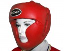 Шлем тренировочный "RONIN" искуст. кожа красный. синий (S)