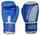 Перчатки боксерские "RONIN" Master 14 унц. нат. боевая кожа синие